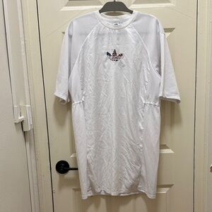 Adidas White Short-Sleeve Dress Size Small